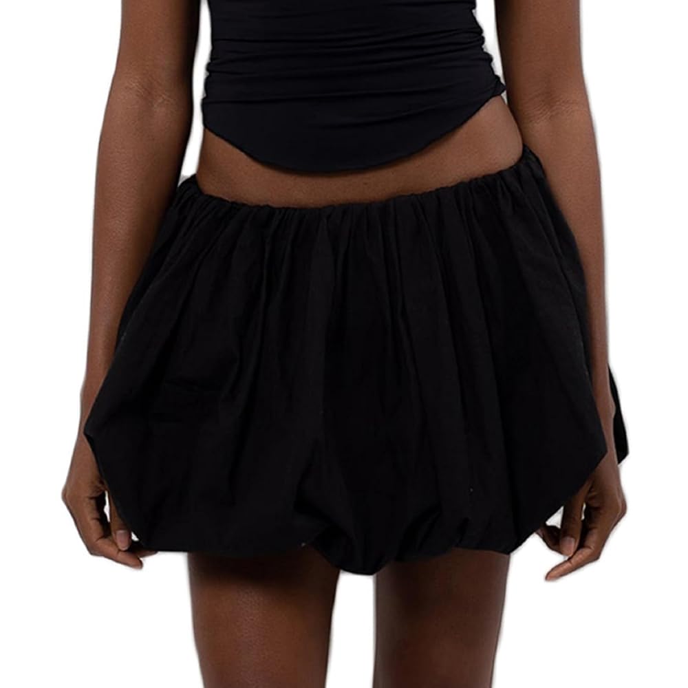 Amazon.com: Muineobuka Women Girls Bubble Mini Skirt Low